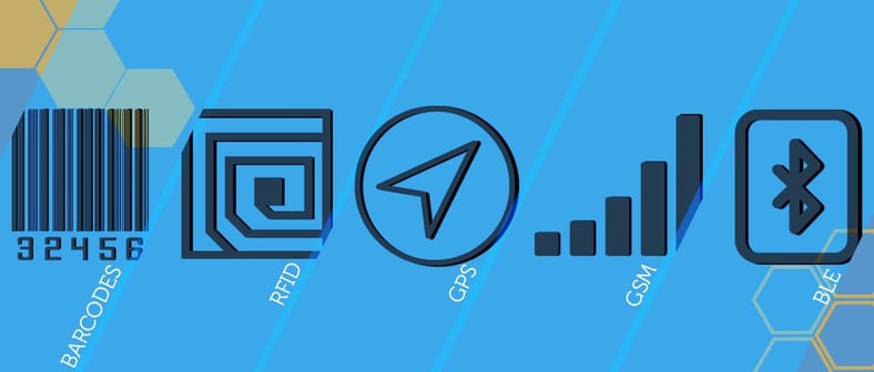 Barcode, RFID, GPS, GSM, and BLE Technologies